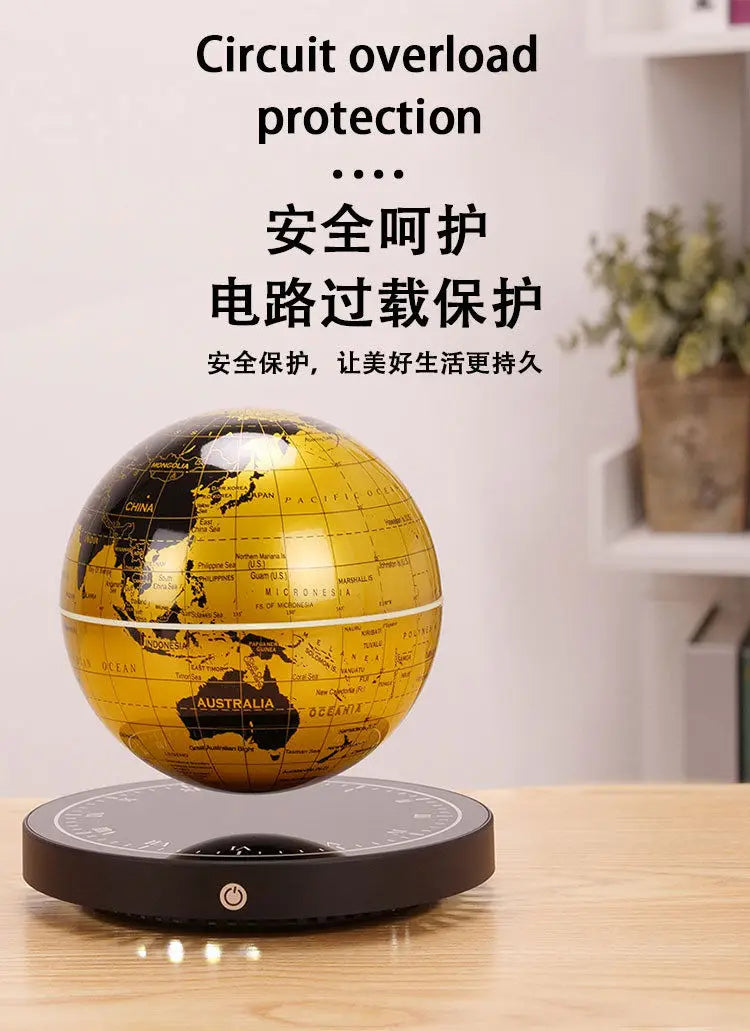 Levitating Lamp Magnetic Levitation Globe LED Earth Floating Rotating Globe Bedside Novelty Christmas Gifts  Galactic starry sky