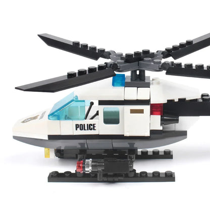 102PCS Police Helicopter Building Blocks – Creative DIY Gifts