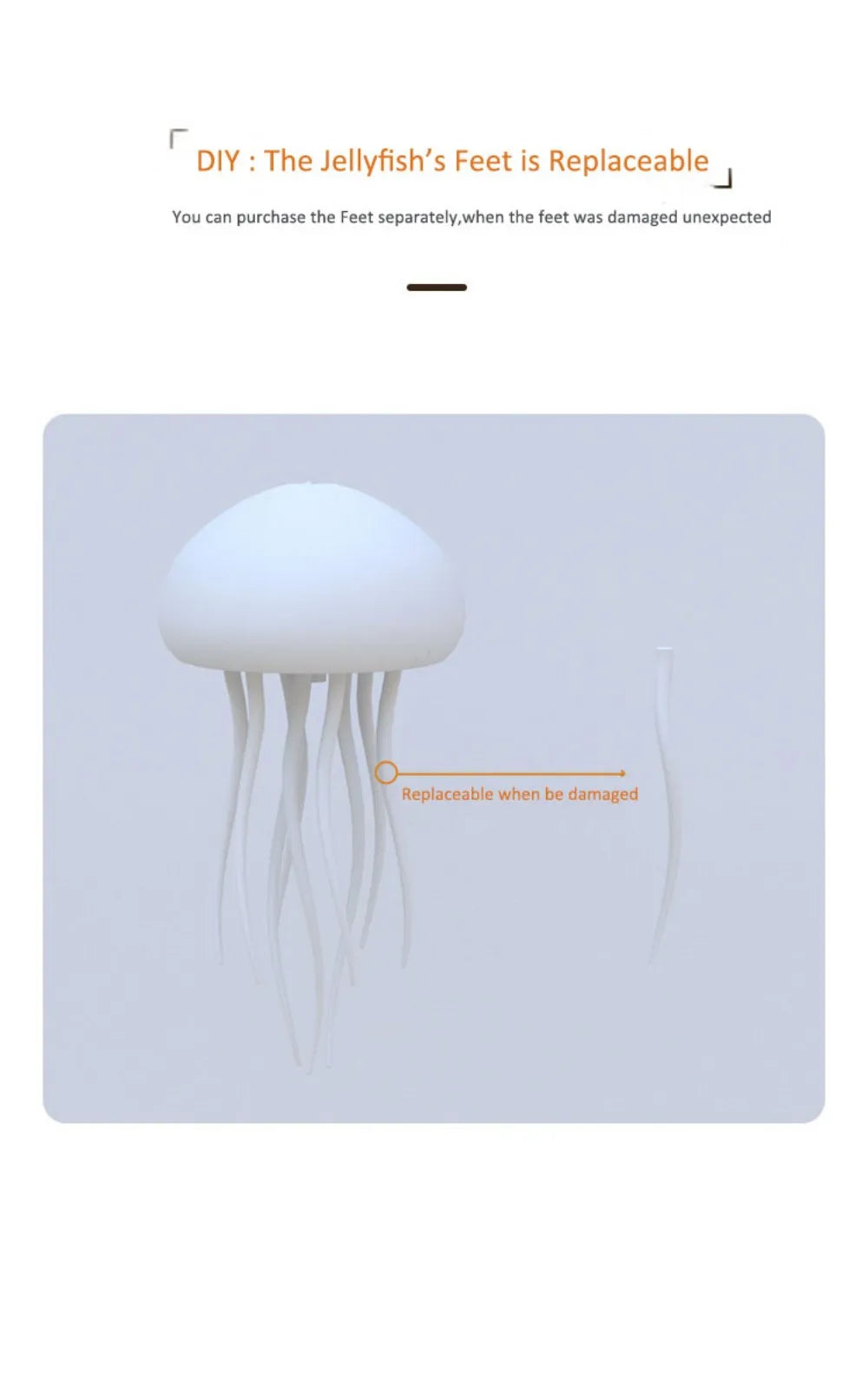 Jellyfish Cartoon Nihgt Light RGB Voice Control Upgraded Bluetooth Humidifier Model