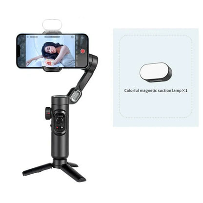 3-Axis Smartphone Gimbal Stabilizer with Fill Light & Face Tracking