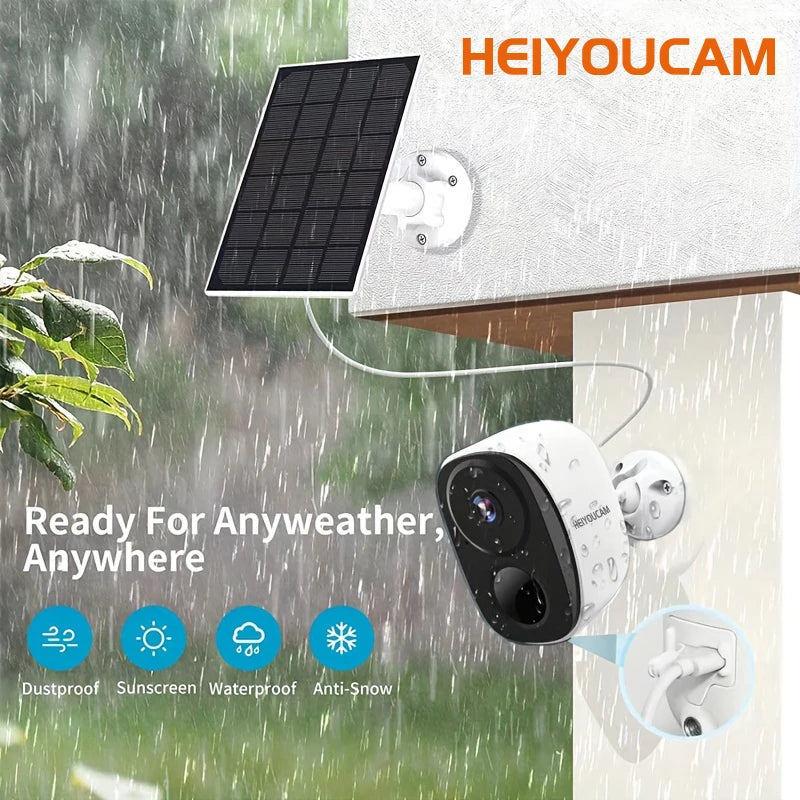 Security Cameras Wireless Outdoor, 2K 3MP Battery Powered WiFi Security Camera with Spotlight Siren, 2-Way Audio, Waterproof