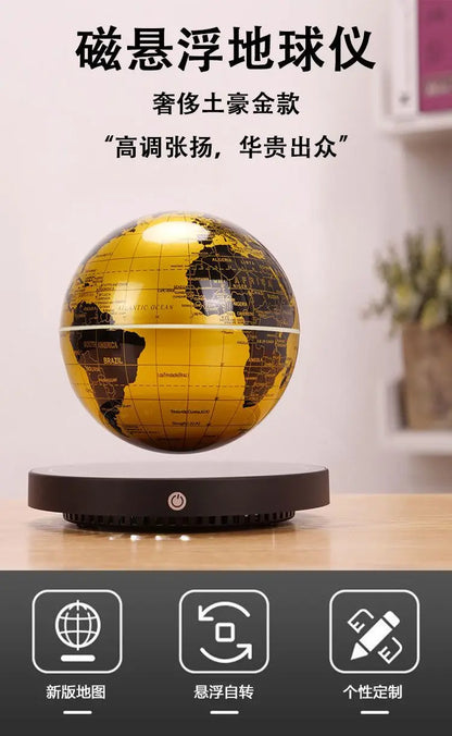 Levitating Lamp Magnetic Levitation Globe LED Earth Floating Rotating Globe Bedside Novelty Christmas Gifts  Galactic starry sky