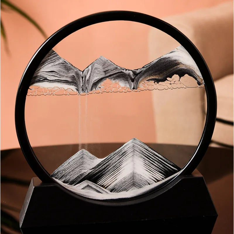 3D Moving Sand Art Picture, Motion Display, Flowing Sand Painting, Home Desk Decor