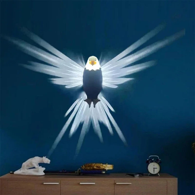 3D Wall Lamp Eagle Shape Projector Modern Creative Atmosphere Lamp Light 3D Print Body Animal Lighting Lustre Halloween Christma