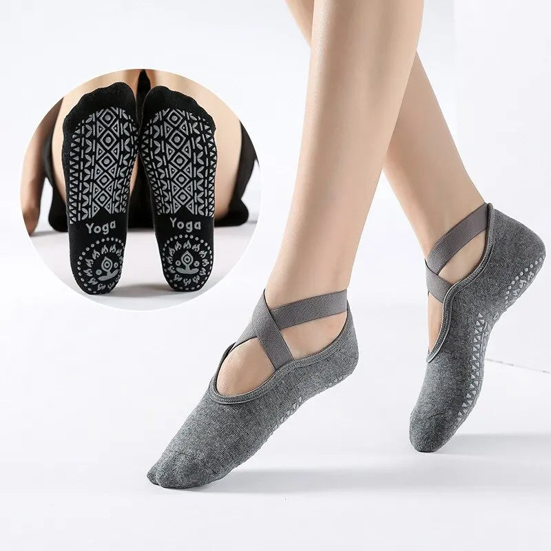 High-Quality Non-Slip Pilates & Yoga Socks – Breathable Cotton Fitness Ballet Socks