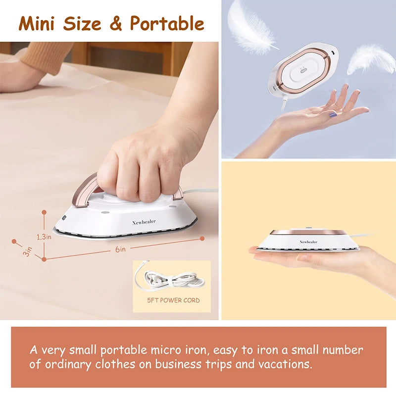 Handheld Mini Electric Iron- Portable Lightweight Travel