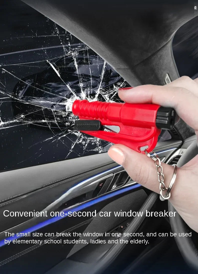 Compact 3-in-1 Car Safety Hammer, Window Breaker & Seat Belt Cutter, Emergency Rescue Tool for Vehicle Accessories