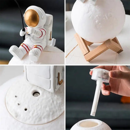 Astronaut Figurines Night Light Humidifier