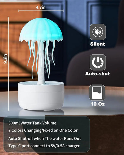 Jellyfish Cartoon Nihgt Light RGB Voice Control Upgraded Bluetooth Humidifier Model