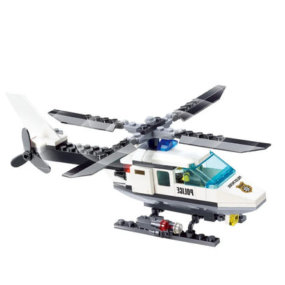 102PCS Police Helicopter Building Blocks – Creative DIY Gifts