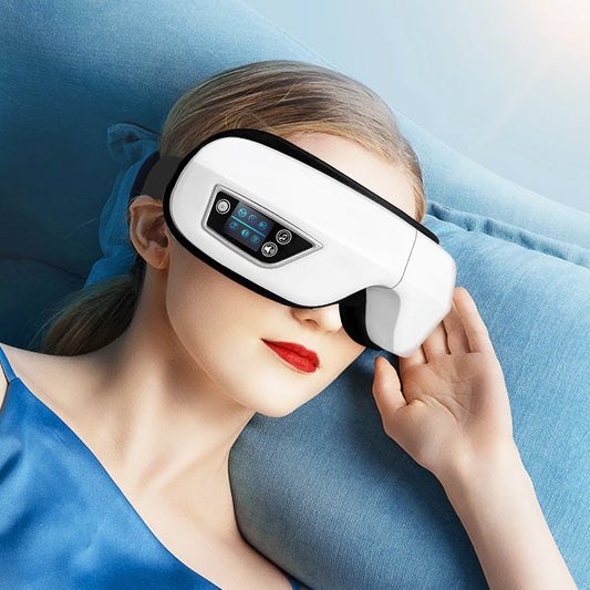 6D Smart Eye Massager – Vibration, Heat, Air Compression, Bluetooth Music