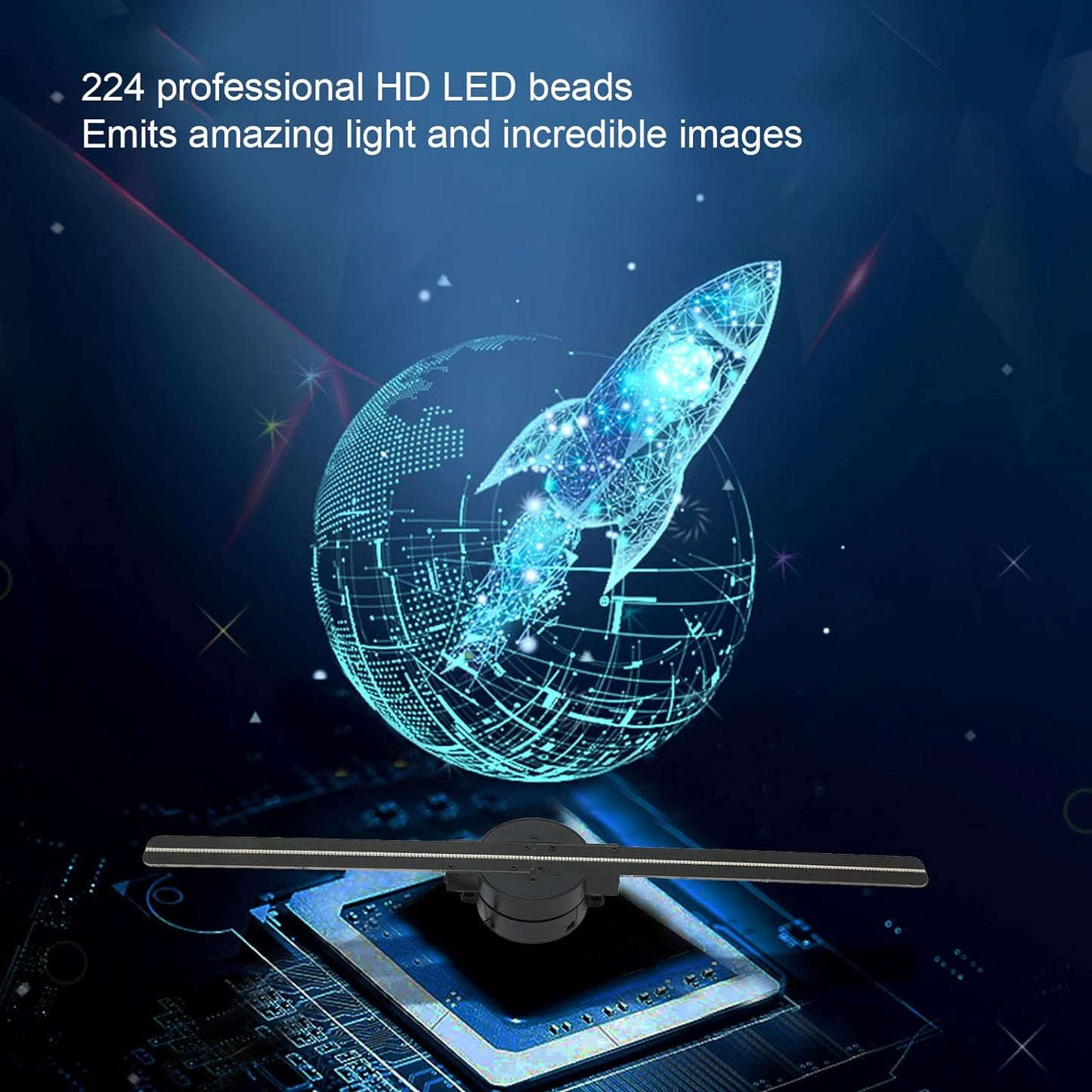 3D Hologram Projector Fan, 42CM WiFi Advertising Display