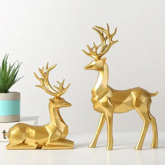 Nordic Elk Reindeer Resin Figurines