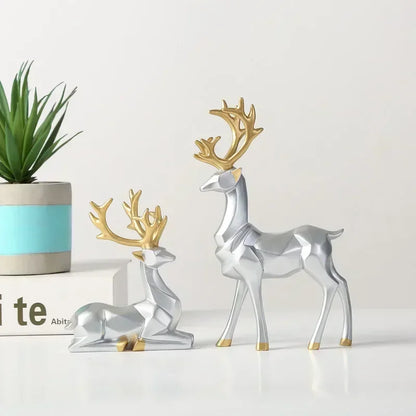 Nordic Elk Reindeer Resin Figurines