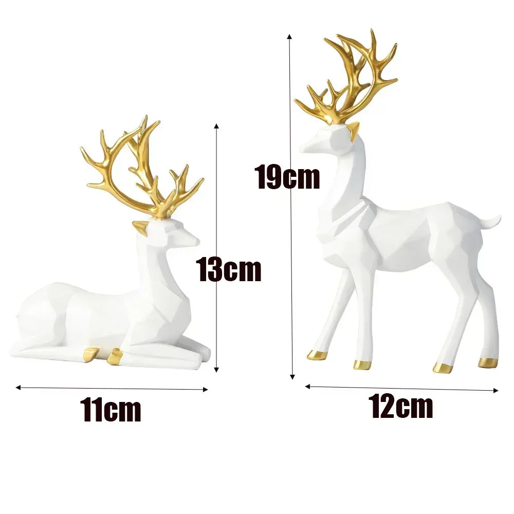 Nordic Elk Reindeer Resin Figurines