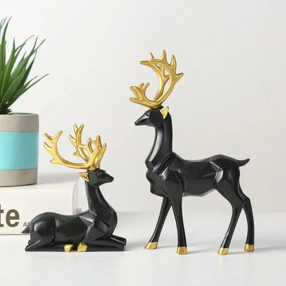 Nordic Elk Reindeer Resin Figurines